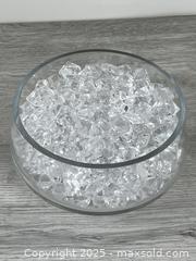 MaxSold Auction: Decorative Glass Serving Bowl with Decorative Crystal-Look Fill Pieces - Whitby (Ontario, Canada) SELLER MANAGED Downsizing Online Auction - Dundas Street E (STORAGE)