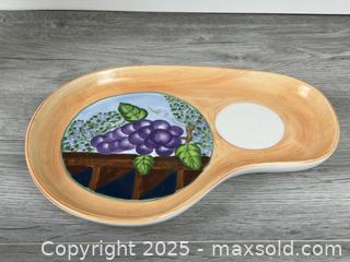 MaxSold Auction: Hand Painted Ceramic Luncheon Serving Plate - Whitby (Ontario, Canada) SELLER MANAGED Downsizing Online Auction - Dundas Street E (STORAGE)