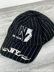 MaxSold Auction: Lanza USA NY New York Black &#38; White Pinstripe Baseball Hat / Cap - Whitby (Ontario, Canada) SELLER MANAGED Downsizing Online Auction - Dundas Street E (STORAGE)