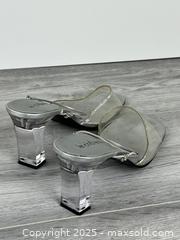 MaxSold Auction: Le Chateau Square Toe Lucite Heels with Clear Toe Strap, Size Women&#39;s US 9 - Whitby (Ontario, Canada) SELLER MANAGED Downsizing Online Auction - Dundas Street E (STORAGE)