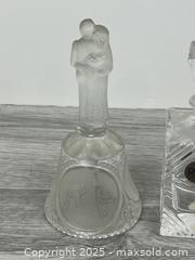 MaxSold Auction: Lot of 3 Small Glass / Crystal Pieces (Bell, Perfume Bottle, Trinket Dish) - Whitby (Ontario, Canada) SELLER MANAGED Downsizing Online Auction - Dundas Street E (STORAGE)