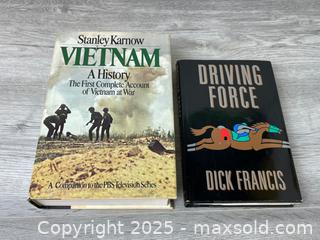 MaxSold Auction: Lot of Two Hardcover Books (Francis, Karnow) - Whitby (Ontario, Canada) SELLER MANAGED Downsizing Online Auction - Dundas Street E (STORAGE)