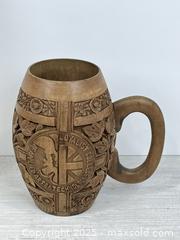 MaxSold Auction: Loyalist College Hand Carved Wooden Mug - Whitby (Ontario, Canada) SELLER MANAGED Downsizing Online Auction - Dundas Street E (STORAGE)