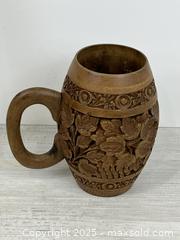 MaxSold Auction: Loyalist College Hand Carved Wooden Mug - Whitby (Ontario, Canada) SELLER MANAGED Downsizing Online Auction - Dundas Street E (STORAGE)