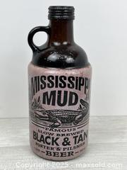 MaxSold Auction: Mississippi Mud Black &#38; Tan Beer Collectible Glass Bottle - Whitby (Ontario, Canada) SELLER MANAGED Downsizing Online Auction - Dundas Street E (STORAGE)