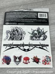 MaxSold Auction: NEW Bad to the Bone Temporary Tattoos, Pack of 36 - Whitby (Ontario, Canada) SELLER MANAGED Downsizing Online Auction - Dundas Street E (STORAGE)