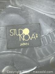 MaxSold Auction: Studio Nova Decorative Glass Oval Trinket Dish / Bowl with Gold-Tone Detailing - Whitby (Ontario, Canada) SELLER MANAGED Downsizing Online Auction - Dundas Street E (STORAGE)