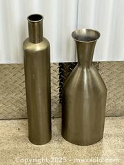 MaxSold Auction: Two Tall Decorative Floor Vases - Whitby (Ontario, Canada) SELLER MANAGED Downsizing Online Auction - Dundas Street E (STORAGE)