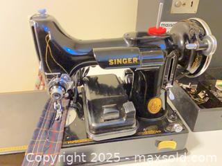 MaxSold Auction: Singer Vintage Mechanical Straight-Stitch Tabletop Sewing Machine - Kingston (Ontario, Canada) PARTNER MANAGED Downsizing Online Auction - Mayfair Crescent