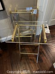 MaxSold Auction: Acrylic Top Set of Folding Nesting Side/Serving Tray Tables, Goldtone Frames  A - Los Angeles (California, USA) Estate Sale Online Auction - La Castana Drive