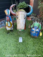 MaxSold Auction: Set of 3 Painted Welded Repurposed Metal Art Pieces B - Los Angeles (California, USA) Estate Sale Online Auction - La Castana Drive