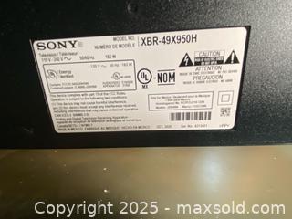 MaxSold Auction: Sony XBR-49X950H 49&#34; 4K UHD LED TV (Oct 2020) C - Los Angeles (California, USA) Estate Sale Online Auction - La Castana Drive