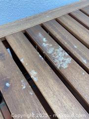 MaxSold Auction: Wood Outdoor Storage Bench / Deck Box, Hinged Slatted Design B - Los Angeles (California, USA) Estate Sale Online Auction - La Castana Drive