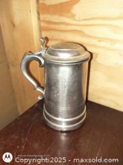 MaxSold Auction: antique Pewter Tankard With lid - Loyalist (Ontario, Canada) SELLER MANAGED Estate Sale Online Auction - County Road 2