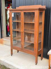 MaxSold Auction: Antique Mission Oak China Cabinet - Hamilton (Ontario, Canada) SELLER MANAGED Estate Sale Online Auction - Gertrude Street