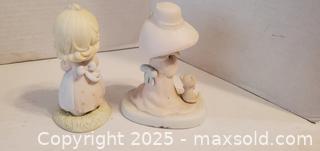 MaxSold Auction: (2) Precious Moments Figurines - small cat &#38; cake   - Rockaway (New Jersey, USA) SELLER MANAGED Downsizing Online Auction - Miami Trail