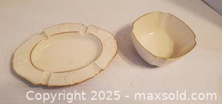 MaxSold Auction: 2 small Lenox Items: Ashtray &#38; Serve Bowl 5&#34;   - Rockaway (New Jersey, USA) SELLER MANAGED Downsizing Online Auction - Miami Trail