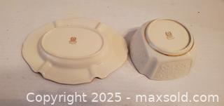 MaxSold Auction: 2 small Lenox Items: Ashtray &#38; Serve Bowl 5&#34;   - Rockaway (New Jersey, USA) SELLER MANAGED Downsizing Online Auction - Miami Trail