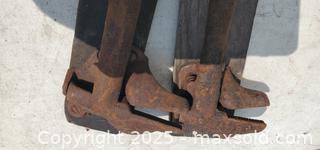 MaxSold Auction: 2 vintage wood &#38; metal vises  - Rockaway (New Jersey, USA) SELLER MANAGED Downsizing Online Auction - Miami Trail
