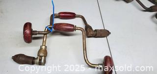 MaxSold Auction: (2) Vintage Wooden Twist Drills RedWood - Rockaway (New Jersey, USA) SELLER MANAGED Downsizing Online Auction - Miami Trail