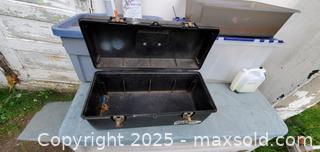 MaxSold Auction: black plastic toolbox  - Rockaway (New Jersey, USA) SELLER MANAGED Downsizing Online Auction - Miami Trail
