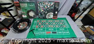 MaxSold Auction: home table roulette wheel &#38; felt  - Rockaway (New Jersey, USA) SELLER MANAGED Downsizing Online Auction - Miami Trail