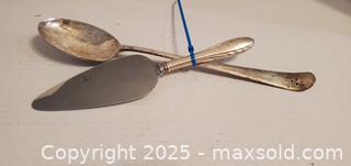 MaxSold Auction: large silverplate serving &#38; spoon  - Rockaway (New Jersey, USA) SELLER MANAGED Downsizing Online Auction - Miami Trail