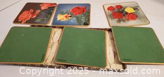 MaxSold Auction: Red Rose Coasters in Case   - Rockaway (New Jersey, USA) SELLER MANAGED Downsizing Online Auction - Miami Trail