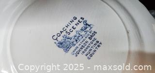 MaxSold Auction: Vintage Johnson Bros  Coaching Scenes Coffee Mug &#38; Saucers - Rockaway (New Jersey, USA) SELLER MANAGED Downsizing Online Auction - Miami Trail