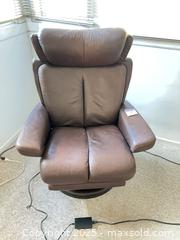 MaxSold Auction: Stressless Ekornes Swivel Recliner, Chestnut Leather - Toronto (Ontario, Canada) SELLER MANAGED Estate Sale Online Auction - Tilson Road