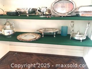 MaxSold Auction: Silver Plated trays and Pots  - Toronto (Ontario, Canada) PARTNER MANAGED Estate Sale Online Auction - Edmund Gate