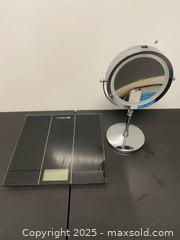 MaxSold Auction: Lot includes an Etekcity digital bathroom scale with illuminated display and a chrome tabl - Vancouver (British Columbia, Canada) SELLER MANAGED Reseller Online Auction - East 7th Avenue (STORAGE)              