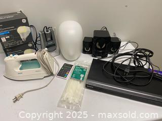 MaxSold Auction: Mixed Electronics and Household Lot – Philips Iron, Sony DVD Player, GE Smart Bulbs &#38; More - Vancouver (British Columbia, Canada) SELLER MANAGED Reseller Online Auction - East 7th Avenue (STORAGE)              