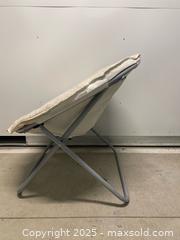 MaxSold Auction: Round Papasan-Style Folding Chair with Metal Frame - Vancouver (British Columbia, Canada) SELLER MANAGED Reseller Online Auction - East 7th Avenue (STORAGE)              