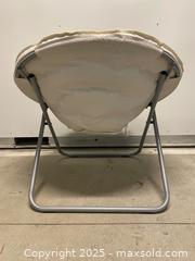 MaxSold Auction: Round Papasan-Style Folding Chair with Metal Frame - Vancouver (British Columbia, Canada) SELLER MANAGED Reseller Online Auction - East 7th Avenue (STORAGE)              