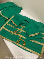MaxSold Auction: Title: Traditional Green Outfit with Gold Trim – 2-Piece Set - Vancouver (British Columbia, Canada) SELLER MANAGED Reseller Online Auction - East 7th Avenue (STORAGE)              