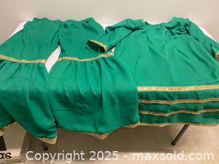MaxSold Auction: Title: Traditional Green Outfit with Gold Trim – 2-Piece Set - Vancouver (British Columbia, Canada) SELLER MANAGED Reseller Online Auction - East 7th Avenue (STORAGE)              