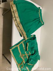 MaxSold Auction: Title: Traditional Green Outfit with Gold Trim – 2-Piece Set - Vancouver (British Columbia, Canada) SELLER MANAGED Reseller Online Auction - East 7th Avenue (STORAGE)              