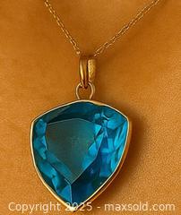 MaxSold Auction: 10K(1.49g) Blue Topaz (7ct) Pendant  - Toronto (Ontario, Canada) PARTNER MANAGED Downsizing Online Auction - Queen Street East