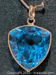 MaxSold Auction: 10K(1.49g) Blue Topaz (7ct) Pendant  - Toronto (Ontario, Canada) PARTNER MANAGED Downsizing Online Auction - Queen Street East