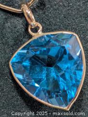 MaxSold Auction: 10K(1.49g) Blue Topaz (7ct) Pendant  - Toronto (Ontario, Canada) PARTNER MANAGED Downsizing Online Auction - Queen Street East