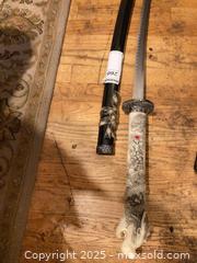 MaxSold Auction: Decorative Katana with Dragon-Carved Ivory-Look Handle A - Ottawa (Ontario, Canada) Moving Online Auction - Trelawny Private