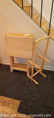 MaxSold Auction: Folding TV Tray Tables with Stand/Rack A - Ottawa (Ontario, Canada) Moving Online Auction - Trelawny Private