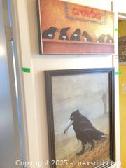 MaxSold Auction: Lot of 2 Framed Crow/Raven Wall Art Prints A - Ottawa (Ontario, Canada) Moving Online Auction - Trelawny Private
