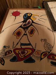 MaxSold Auction: Lot of 4 Framed &#38; Unframed Original Paintings/Prints — Birds, Abstract A - Ottawa (Ontario, Canada) Moving Online Auction - Trelawny Private