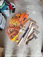 MaxSold Auction: Extension Cords, Cord Reel and Assorted Axes/Hatchets B - Ottawa (Gloucester)(Ontario, Canada) PARTNER MANAGED Moving Online Auction - Southpark Drive
