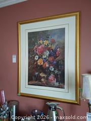 MaxSold Auction: Framed Floral Print, Gold Frame A - Ottawa (Gloucester)(Ontario, Canada) PARTNER MANAGED Moving Online Auction - Southpark Drive