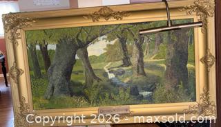 MaxSold Auction: Original Oil Landscape Painting with light - A - Ottawa (Gloucester)(Ontario, Canada) PARTNER MANAGED Moving Online Auction - Southpark Drive