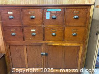 MaxSold Auction: Large Wooden Cabinet With Drawers - Saanich (British Columbia, Canada) PARTNER MANAGED Moving Online Auction - Allenby
