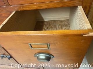 MaxSold Auction: Large Wooden Cabinet With Drawers - Saanich (British Columbia, Canada) PARTNER MANAGED Moving Online Auction - Allenby